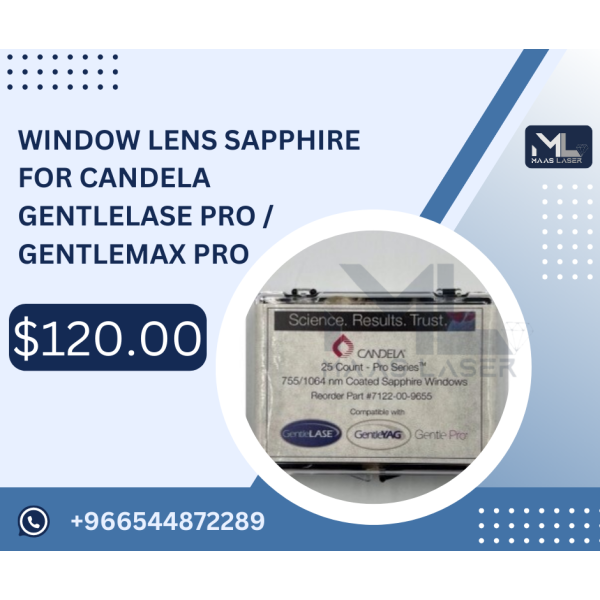 Window lens sapphire for Candela Gentlelase Pro / gentlemax Pro