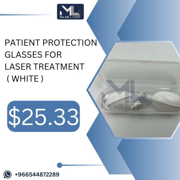 Patient protection glasses for laser treatment ( white ) Patient protection glasses for laser treatment ( white )