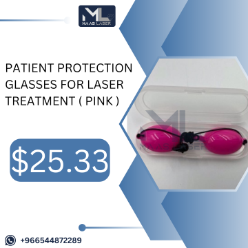 نظارات حماية للمريض لجلسات الليزر اللون ( وردي ) اللون