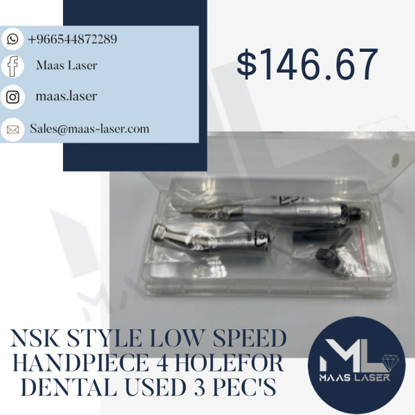 NSK STYLE LOW SPEED HANDPIECE 4 holeFOR DENTAL USED 3 PEC'S NSK STYLE LOW SPEED HANDPIECE 4 holeFOR DENTAL USED 3 PEC'S