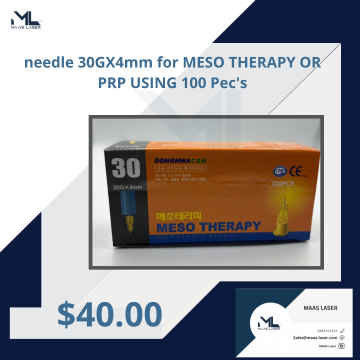 needle 30GX4mm for MESO THERAPY OR PRP USING 100 Pec's