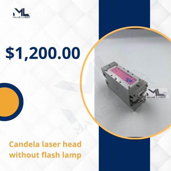 Candela laser head without flash lamp