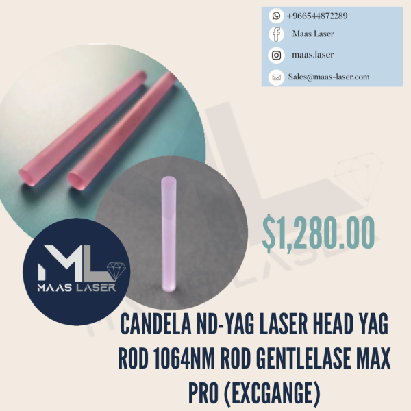CANDELA ND-YAG LASER HEAD YAG ROD 1064NM ROD GENTLELASE MAX PRO (EXCGANGE) CANDELA ND-YAG LASER HEAD YAG ROD 1064NM ROD GENTLELASE MAX PRO (EXCGANGE)
